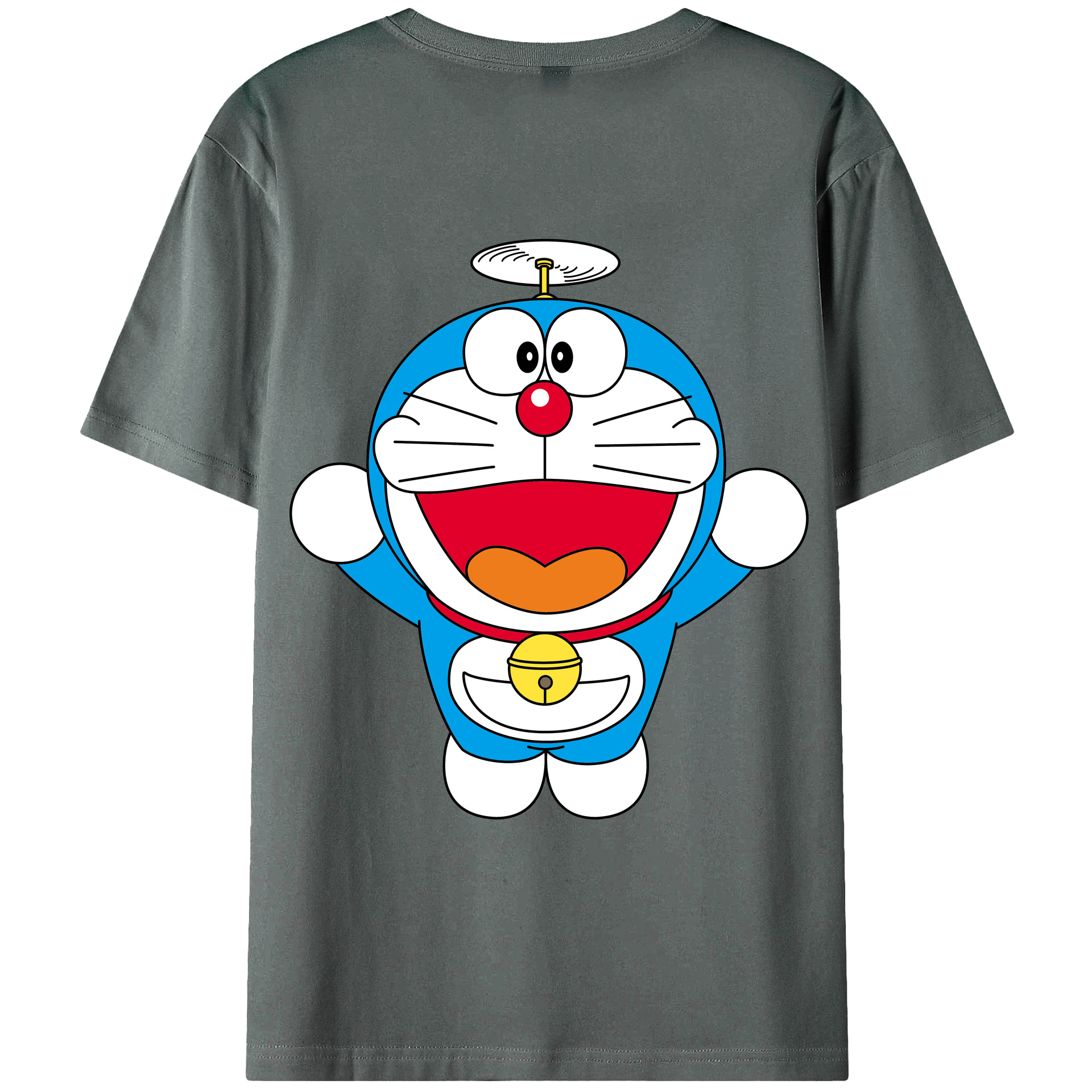 （画像用） ドラえもん Doraemon 綿100％ メンズ半袖Tシャツ（バックプリント） 通気性